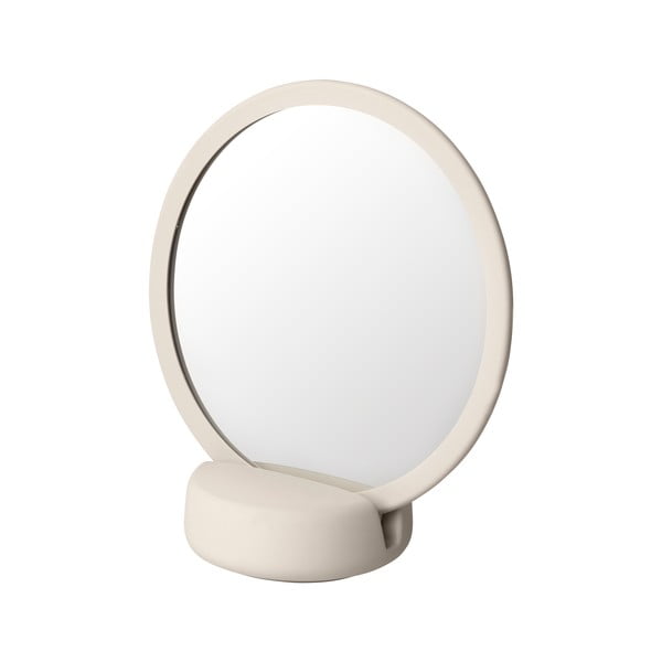 Krem belo namizno kozmetično ogledalo Blomus, višina 18,5 cm