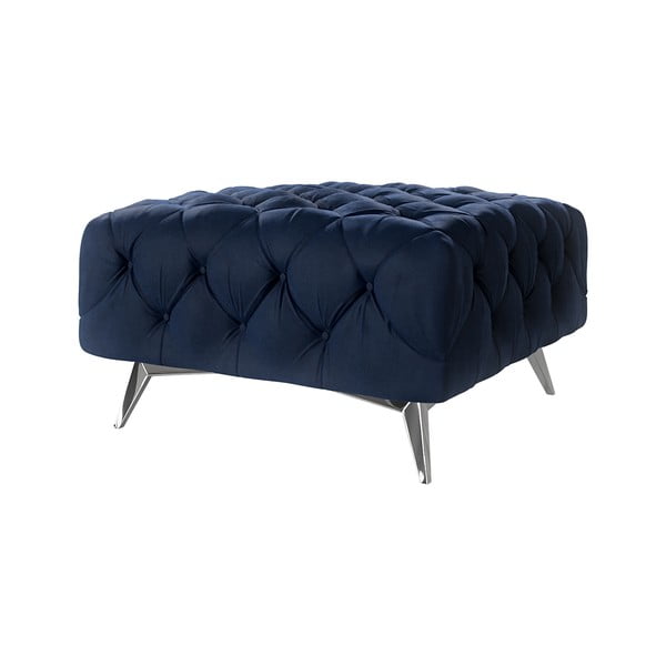 Temno moder žameten tabure Chelsea – Ropez-image-1