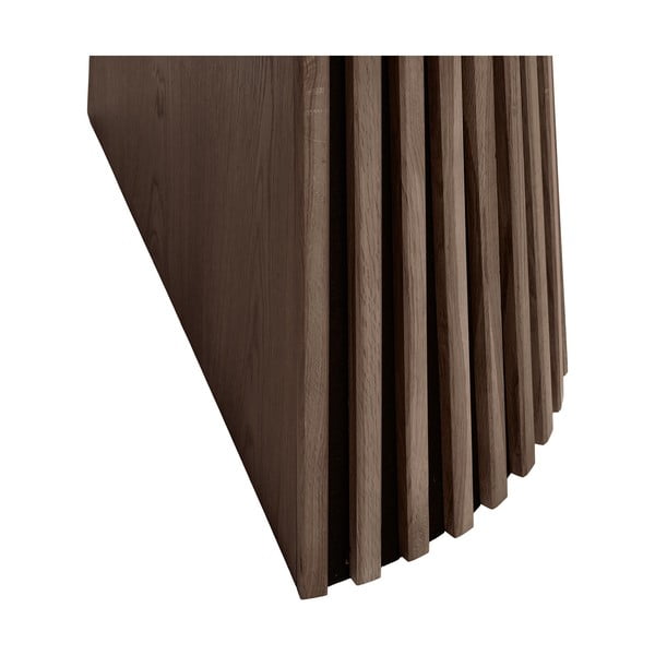 Okrogla raztegljiva jedilna miza z mizno ploščo v hrastovem dekorju ø 120 cm Osaka – House Nordic-image-4