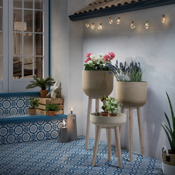 Rjav cvetlični lonček Kave Home Stahl, višina 86 cm-image-1