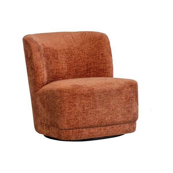 Oranžen žameten fotelj Atty – WOOOD