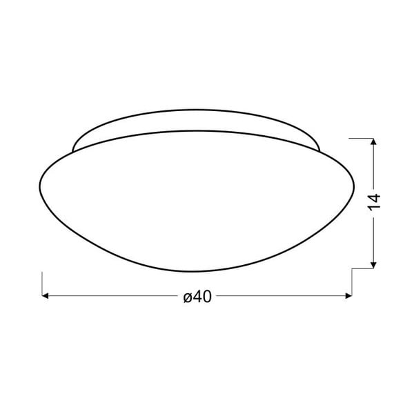 Bela stropna svetilka s steklenim senčnikom ø 40 cm Nina – Candellux Lighting-image-2