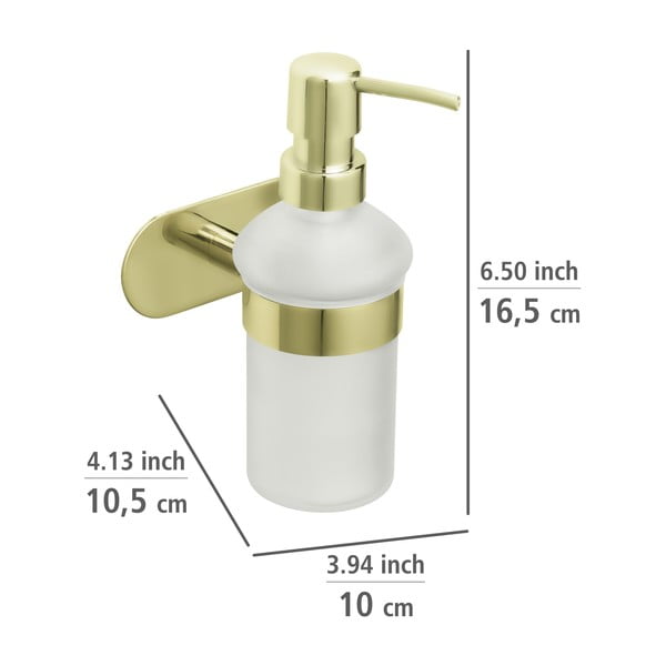 Dozirnik za milo iz nerjavečega jekla v zlati barvi 0,2 l Orea Gold - Wenko-image-3