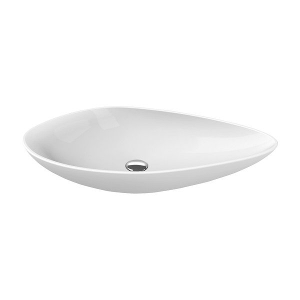 Bel keramičen umivalnik 74x38,5 cm Ovali – Sapho
