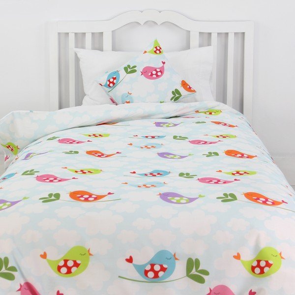 Otroška bombažna posteljnina Mr. Fox Little Birds, 140 x 200 cm-image-1