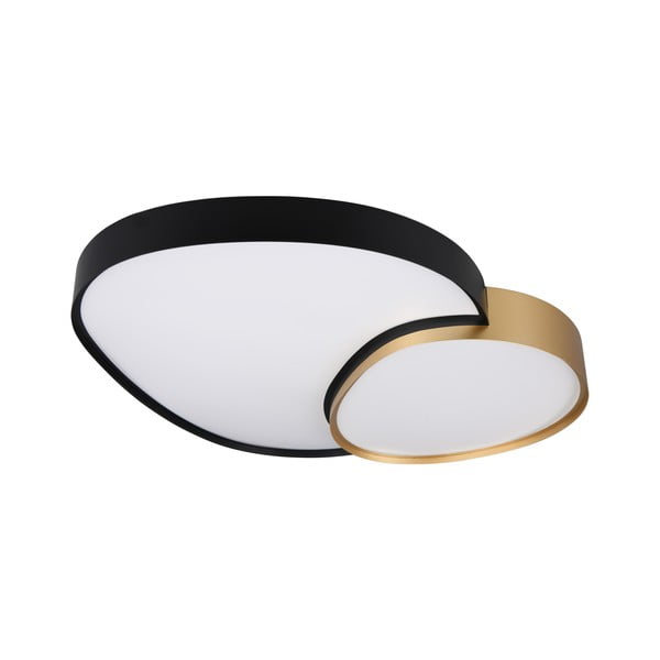 Črna/zlata LED stropna svetilka 63.5x77 cm Rise – Trio-image-3