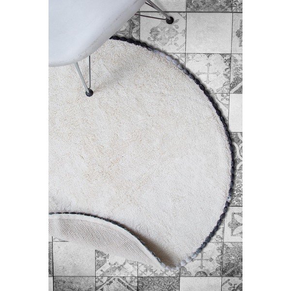 Krem bombažna kopalniška preproga Irya Home Collection Ronan, ø 90 cm-image-1