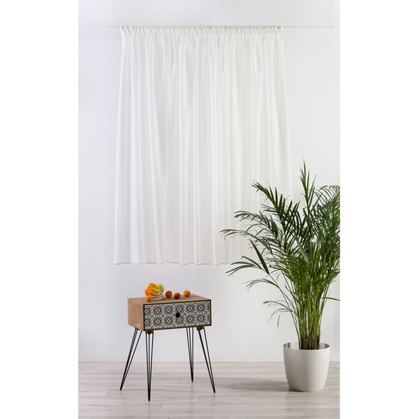 Kremno bela prosojna zavesa 280x160 cm Barbara – Mendola Fabrics-image-2