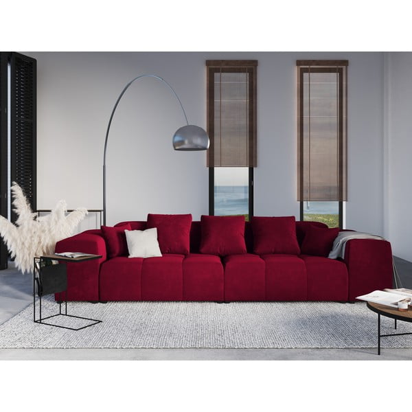 Rdeča žametna blazina za modularni kavč Rome Velvet - Cosmopolitan Design -image-3