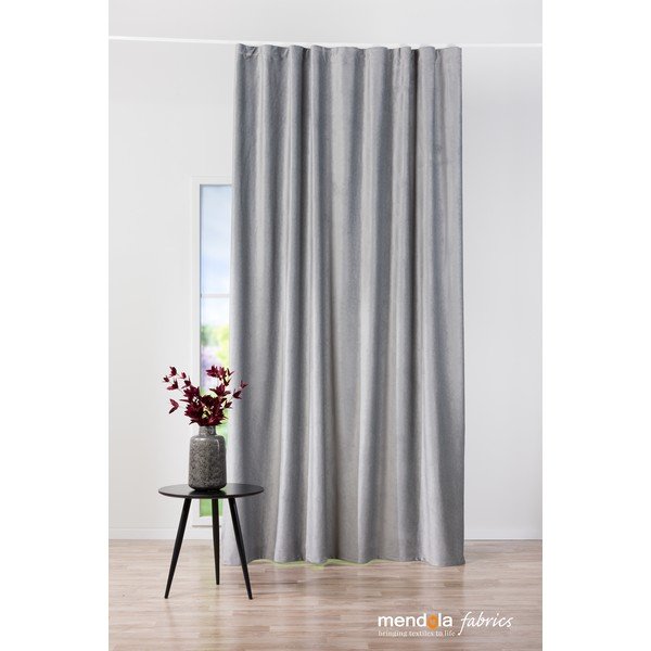 Siva žametna zavesa 140x260 cm Roma – Mendola Fabrics-image-2