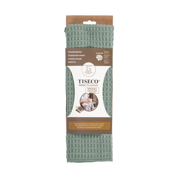 Kuhinjske krpe v kompletu 2 ks iz mikrovlaken 40x60 cm Waffle – Tiseco Home Studio-image-2