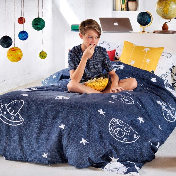 Enojna bombažna otroška posteljnina 140x200 cm Starspace – Mr. Fox-image-4