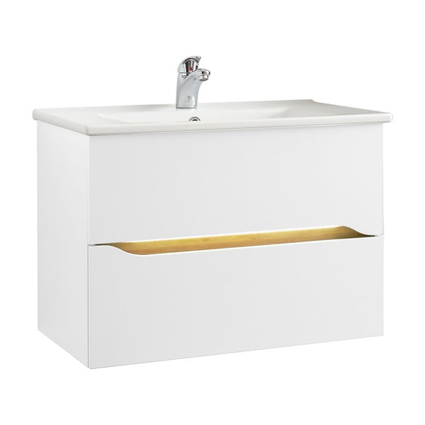 Bela nizka stenska omarica brez umivalnika 72x51 cm Set 857 – Pelipal-image-2