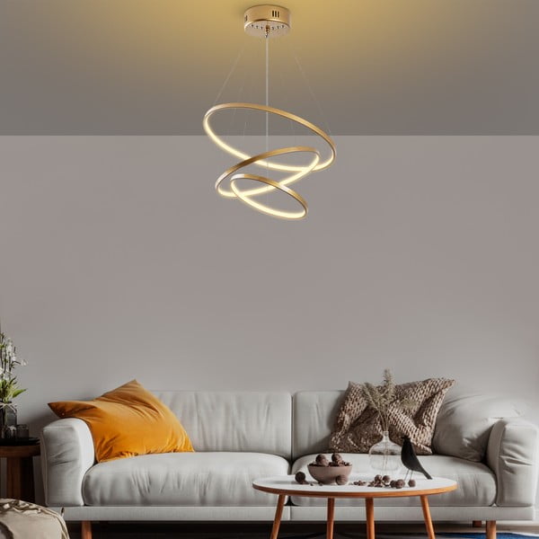 LED viseča svetilka v zlati barvi ø 50 cm Simit – Opviq lights-image-3