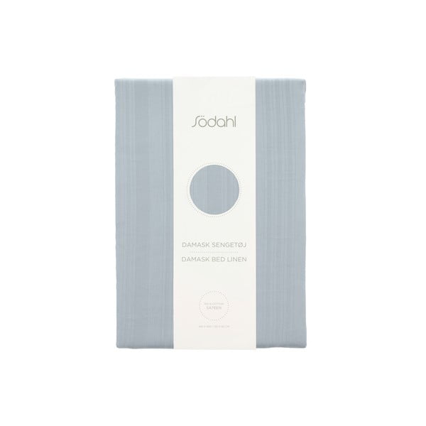 Svetlo modra enojna posteljnina iz damasta 140x200 cm Noble – Södahl-image-4