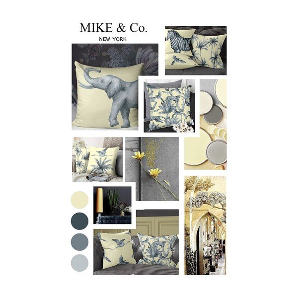 Rumeno-siva prevleka za blazino Mike & Co. NEW YORK Honey, 30 x 51 cm-image-1