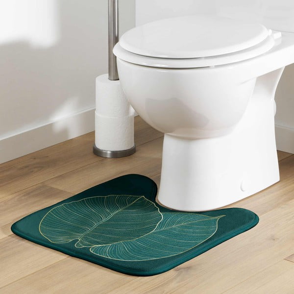 Temno zelena kopalniška preproga za WC 45x45 cm Jade – douceur d'intérieur-image-1