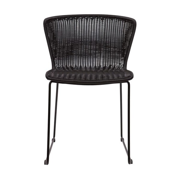 Črni vrtni stoli v kompletu 2 ks iz umetnega ratana Wings – WOOOD-image-3