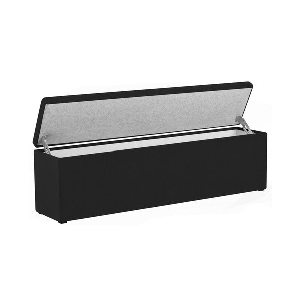 Črna otomanka Mazzini Sofas Ancona, 160 x 47 cm-image-3