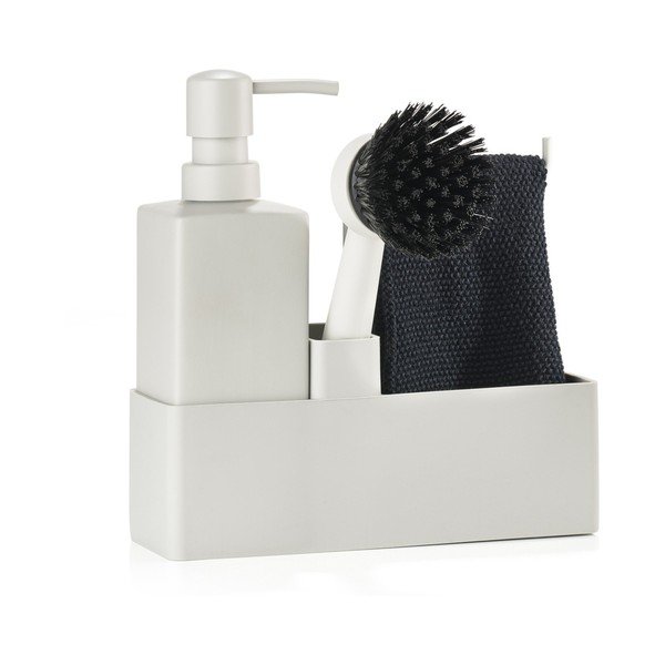 Svetlo sivo plastično/silikonsko držalo za detergent Singles – Zone