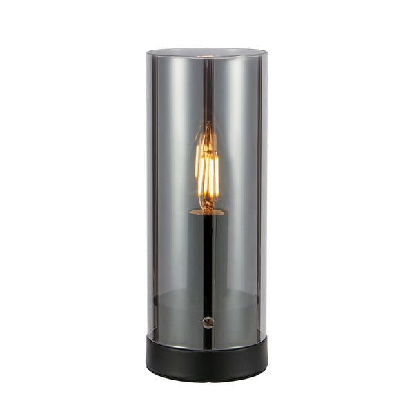 Črna namizna svetilka s steklenim senčnikom (višina 23 cm) Post – Markslöjd