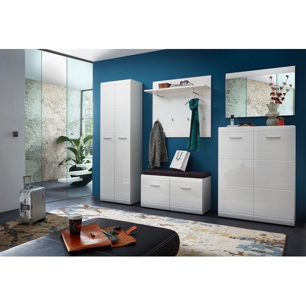 Beli stenski obešalnik s polico Adana - Germania-image-1