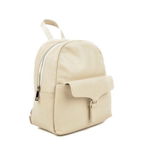 Beige Ženski usnjeni nahrbtnik Isabella Rhea Mille-image-2