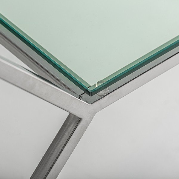 Bela/srebrna mizica z mizno ploščo v marmornem dekorju 60x120 cm Altiplano – Burkina-image-3