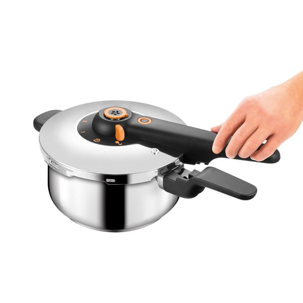 Lonec na pritisk iz nerjavečega jekla s pokrovko za indukcijsko ploščo 4 l SmartClick – Tescoma-image-1