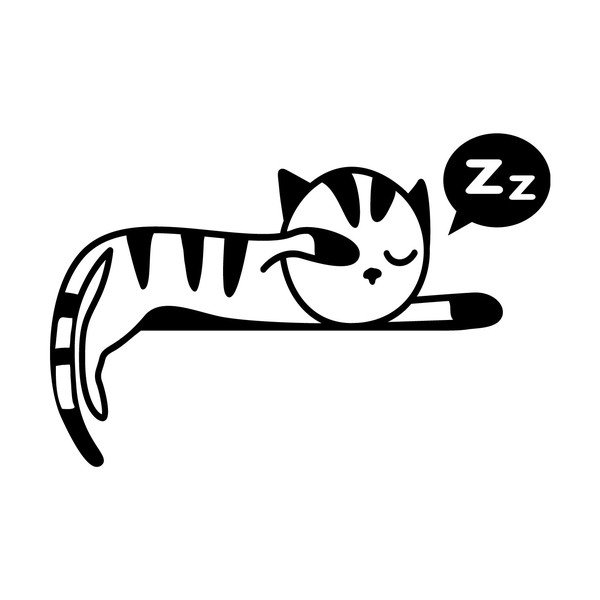 Ambiance Sleeping Kitten nalepka-image-1