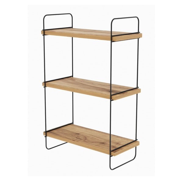 Večnivojska polica v hrastovem dekorju v naravni barvi 40 cm Pulalis – Kalune Design