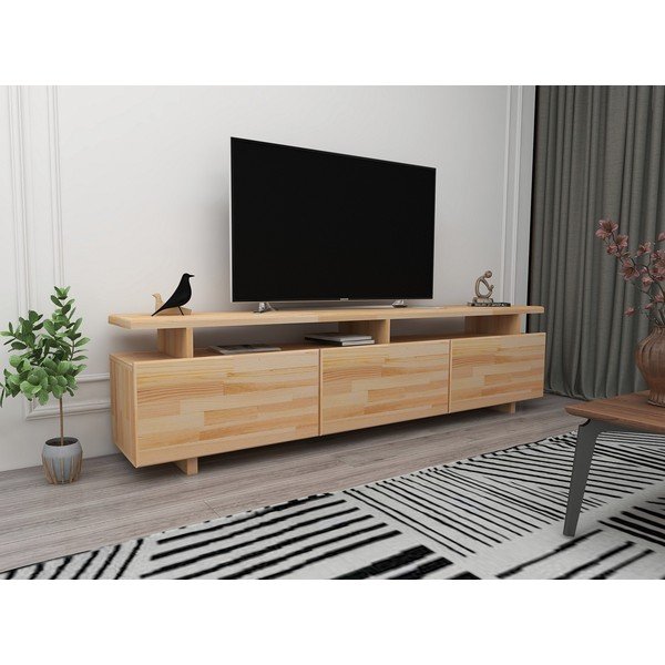 TV omarica iz borovega lesa 174x52 cm Natural - Kalune Design-image-1