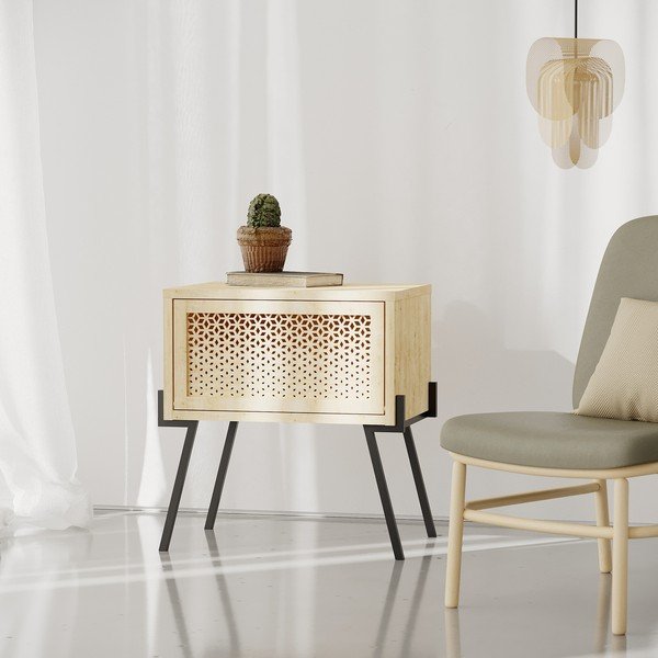 Nočna omarica v naravni barvi Naive – Kalune Design-image-4