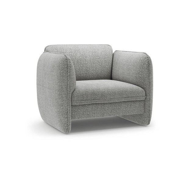 Svetlo siv fotelj iz šenilje Georgia – Micadoni 