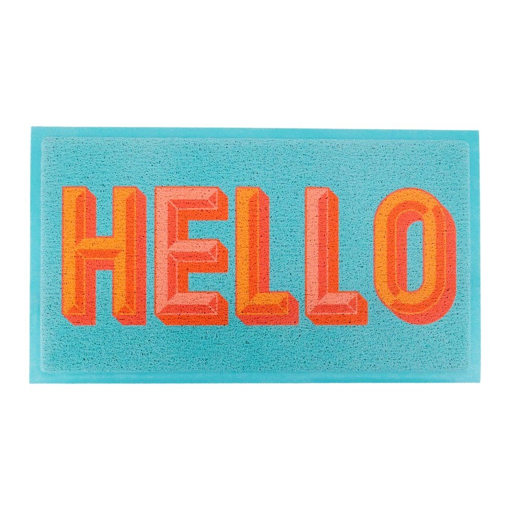 Predpražnik iz reciklirane plastike 40x70 cm Blue Hello