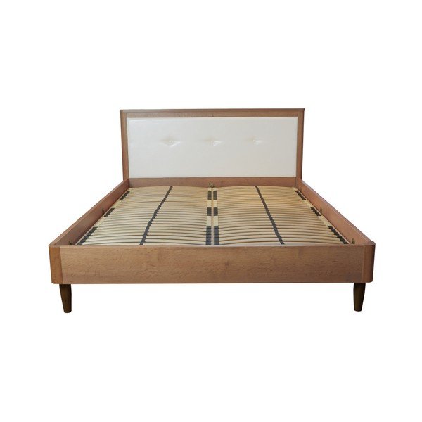Bela zakonska postelja Mazzini Beds Scandi, 140 x 200 cm-image-3