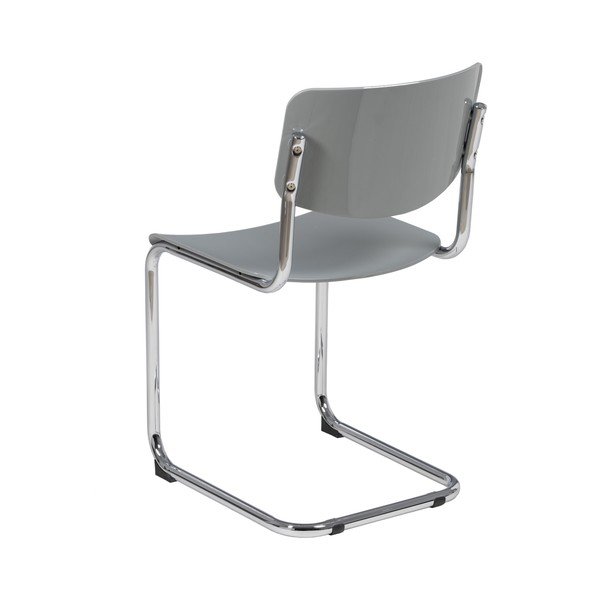 Sivi jedilni stoli v kompletu 4 ks Chrome – Ixia-image-4