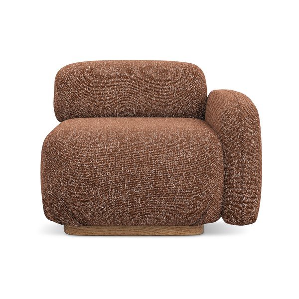 Oranžen/rjav modul za sedežno garnituro (desni kot) Ailani – Makamii