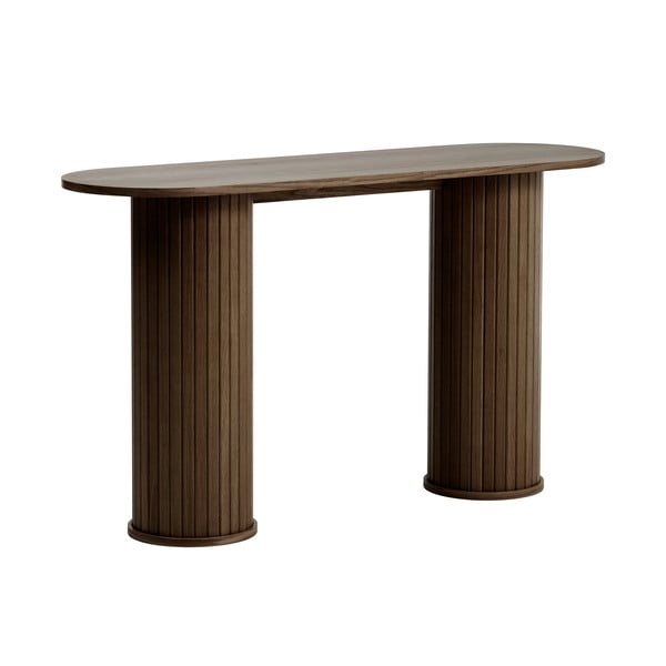 Rjava stranska mizica 40x130 cm Nola – Unique Furniture-image-3