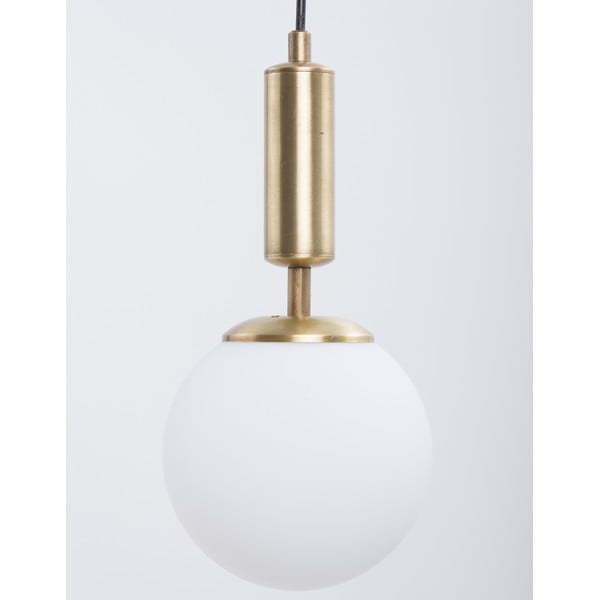 Bela/zlata viseča svetilka s steklenim senčnikom ø 15 cm Monera – Squid Lighting-image-1