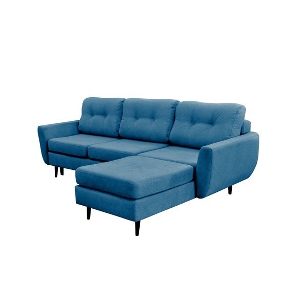 Turkizna raztegljiva sedežna garnitura s črnimi nogami Mazzini Sofas Hortensia, desni kot-image-4