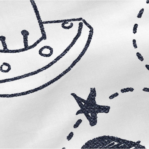 Črno-bela napenjalna rjuha Mr. Fox Starspace, 70 x 140 cm-image-4