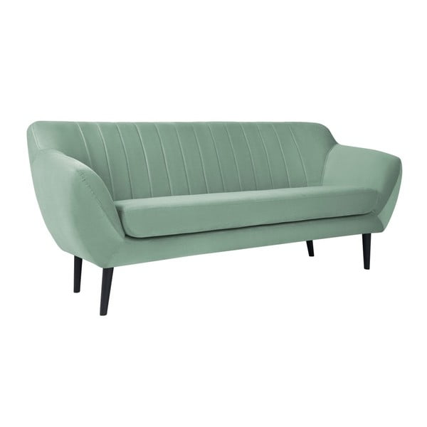 Mint zelena dvosedežna zofa Mazzini Sofas Toscane, črne noge-image-1
