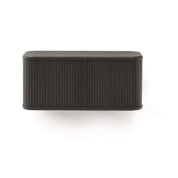 Temno rjava stenska omarica za pod umivalnik v jesenovem dekorju 90x40 cm Mailen – Kave Home