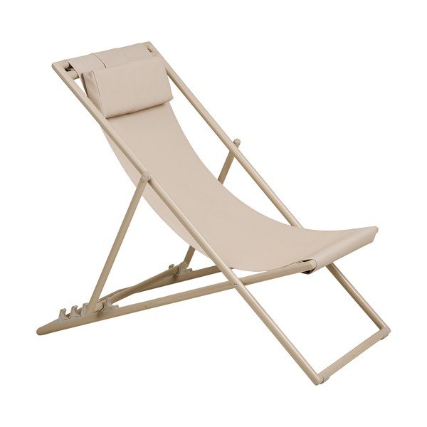 Bež kovinski vrtni ležalnik Curtis – House Nordic-image-2