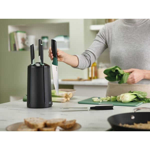 Komplet nožev z vrtljivim stojalom iz nerjavečega jekla 5 ks Elevate – Joseph Joseph-image-2