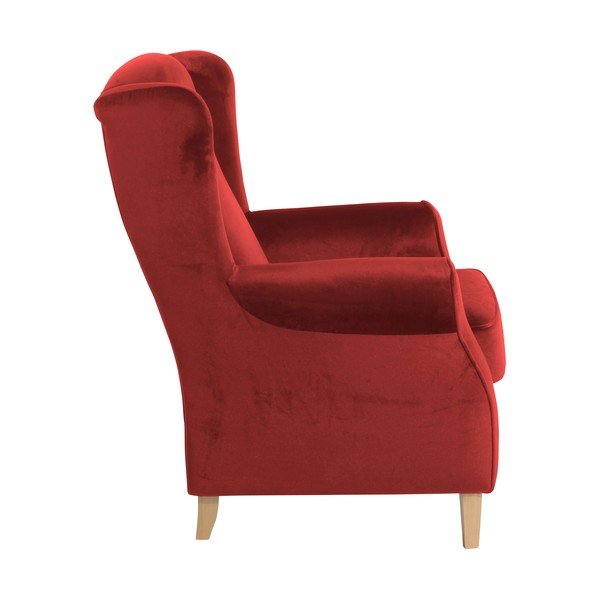 Opečnato rdeč fotelj Max Winzer Lorris Velur Brick-image-3