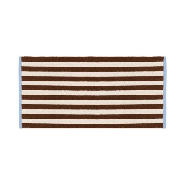 Rjava/kremno bela frotirna bombažna brisača 70x140 cm Gobo – noo.ma-image-2