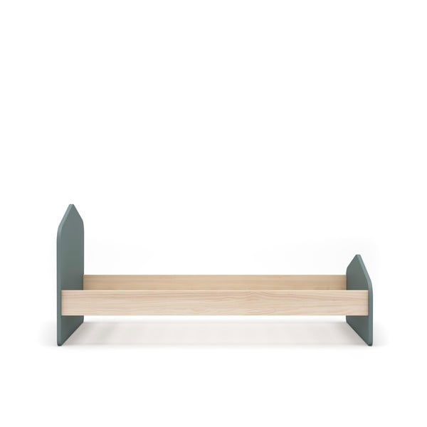 Otroška postelja v borovem dekorju z letvenim dnom 90x190 cm v naravni barvi/prašno zelena Estefania – Marckeric-image-2