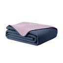 Rožnato/temno sivo prešito pregrinjalo iz mikrovlaken 220x240 cm Softa – Restilo